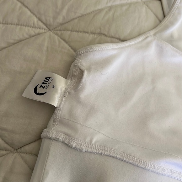 Zyia Active All Star Bra "One More Rep'" Sports Bra White Size medium * no pads - Picture 15 of 16